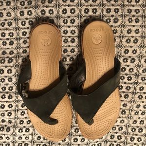 Crocs wedge sandals size 6.5